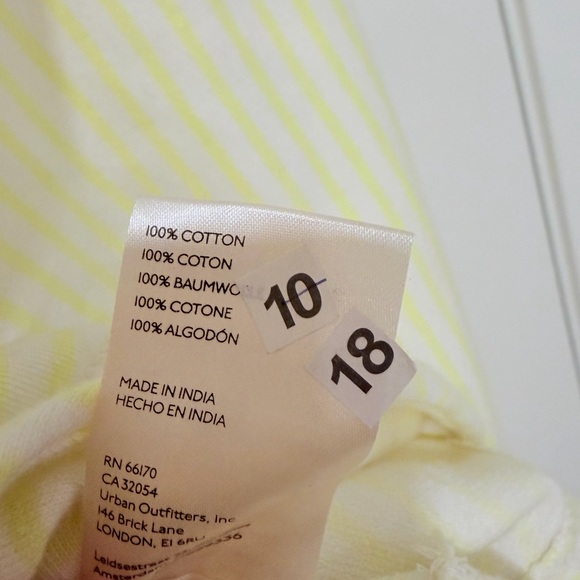 Pilcro Light Yellow Striped Henley Pullover Top Women’s XL Long Sleeve - Picture 7 of 9